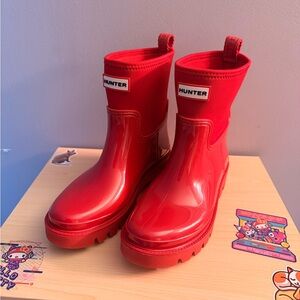 Hunter Original Chelsea Gloss Women's Rain Boots - Military Red NWOT